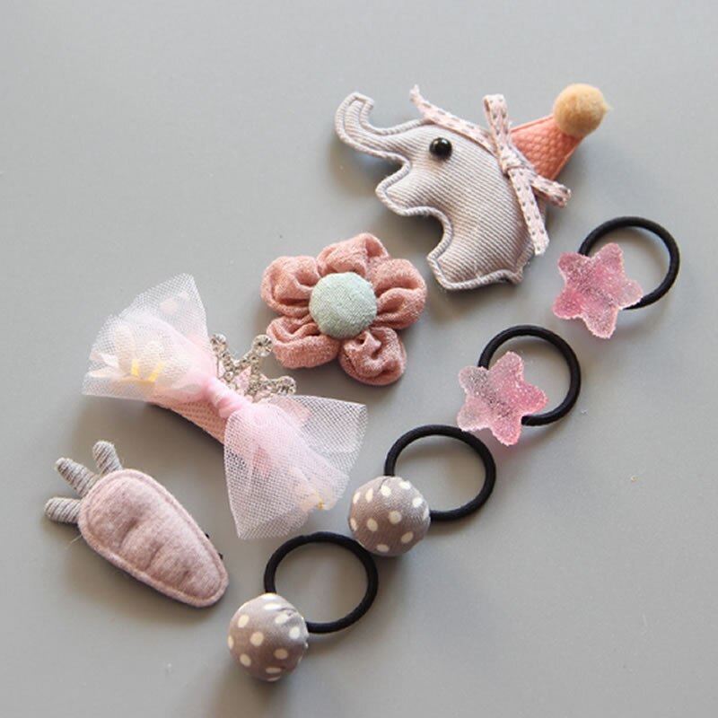 Capelli del bambino Della Forcella Della clip Accessori Dei Capelli Del bambino della ragazza Della clip dei bambini della clip di Capelli di Pollice in Gomma fascia Dei Capelli Della fascia impostato