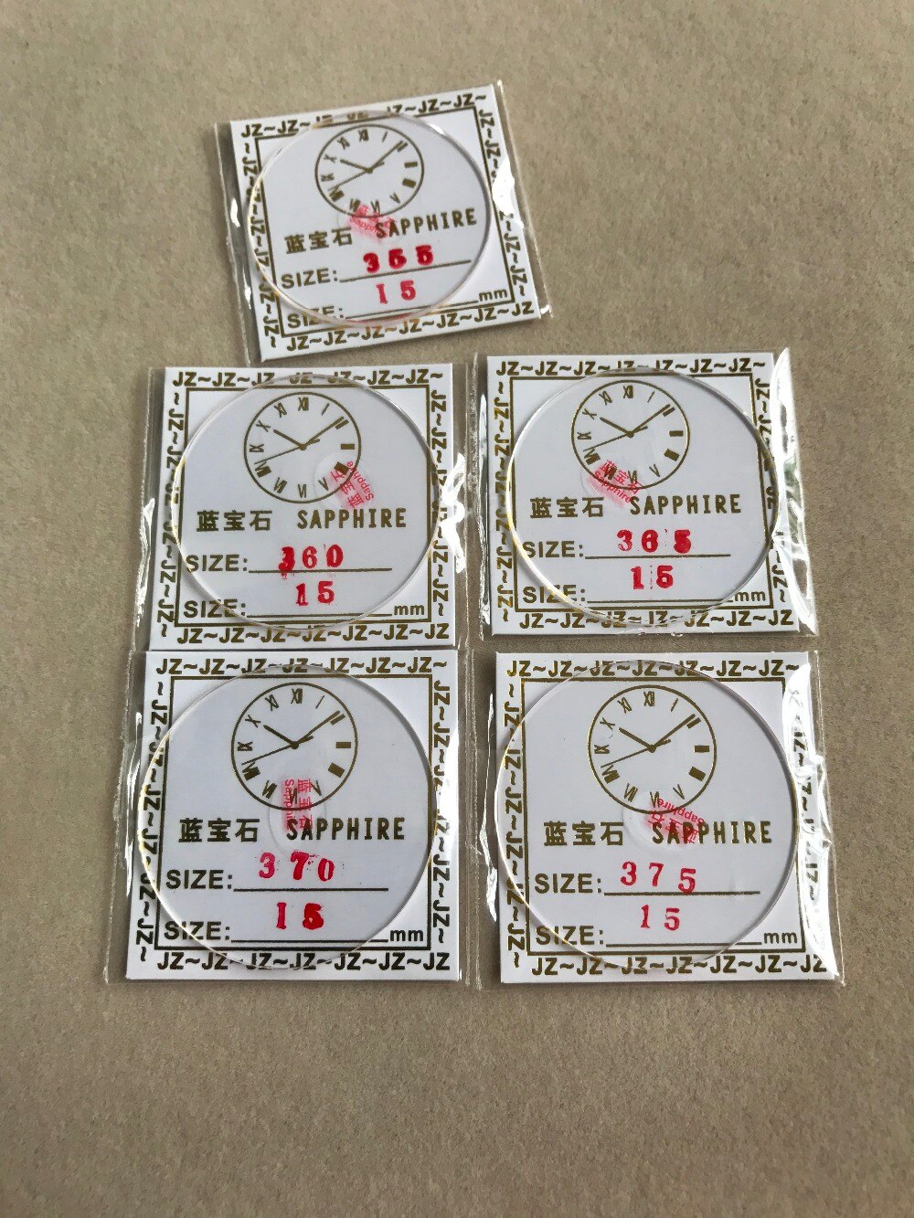 2x FLAT 1.5MM ROUND SAPPHIRE WATCH CRYSTAL GLASS FROM 35.5~37.5MM