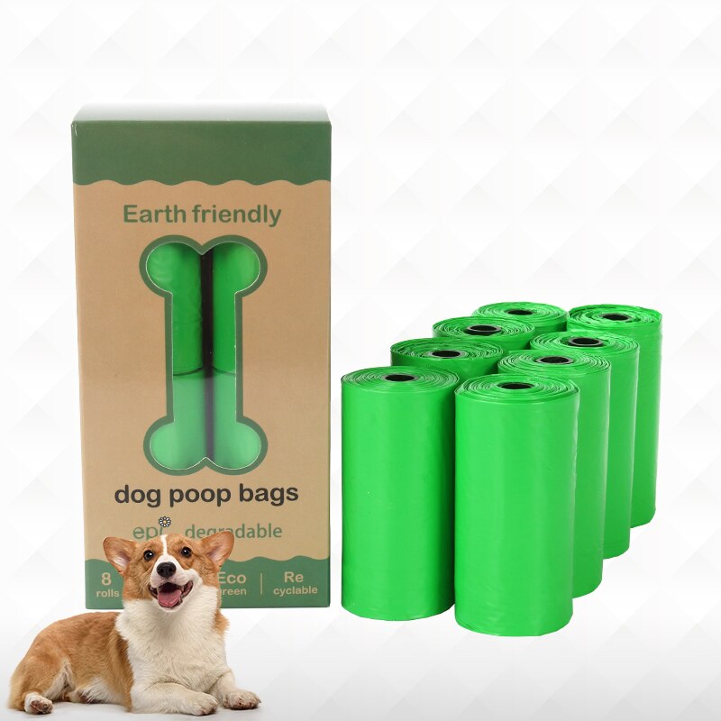 Maisstärke 100% biologisch abbaubar und kompostierbare Hund Kacke taschen, hund abfall tasche, poo tasche, Kacke tasche mit einem Spender: Spezifikation 32