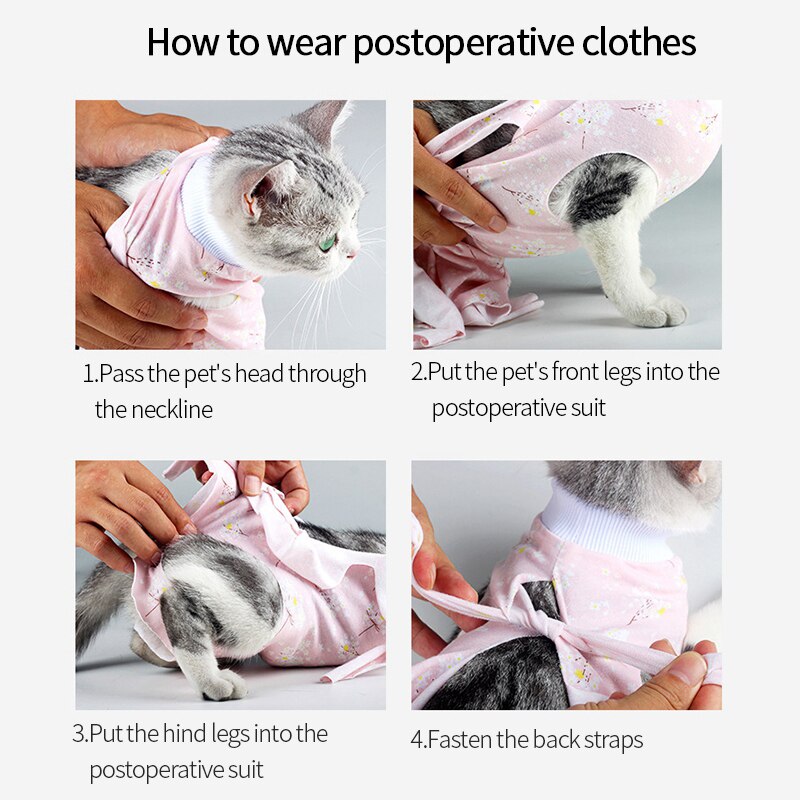 Trajes de recuperación quirúrgica para gato, ropa de recuperación para heridas, camisa de perro después de la cirugía, traje de recuperación de destete, ropa para mascotas