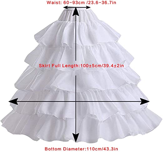 Vrouwen 4 Hoop Crinoline Petticoat Voor Trouwjurk ... – Grandado