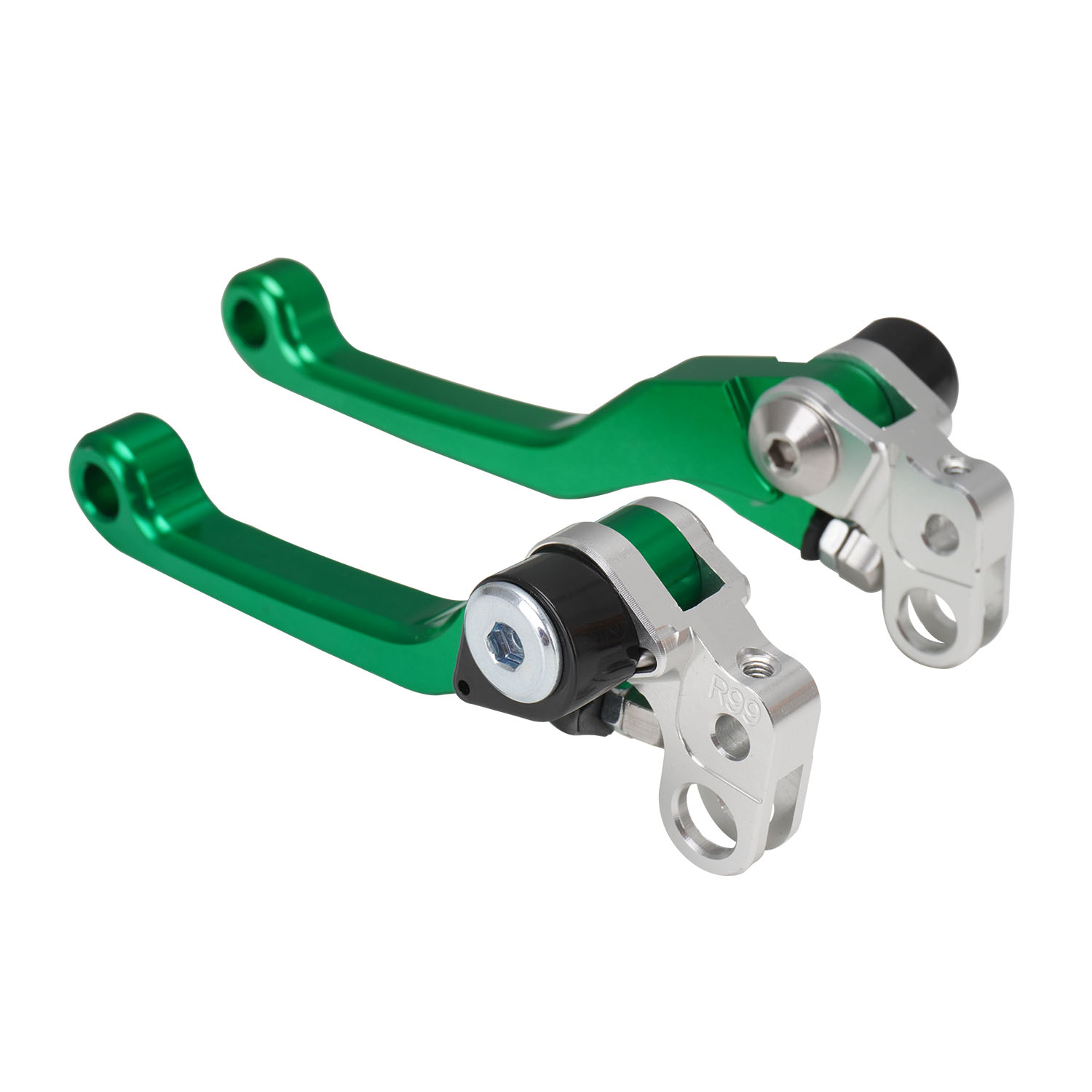 Palancas de freno de pivote ajustables para motocicleta, mango para vehículo todoterreno eléctrico Sur Ron Light Bee S X Segway X160 X260: Verde