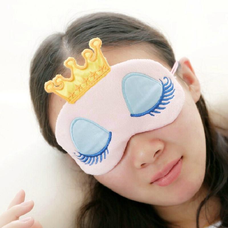Pink krone tegneserie øjenskygge søvn øjendæksel normal øjenskygge øjenskygge sovende øjenmaske øjenplejeværktøj