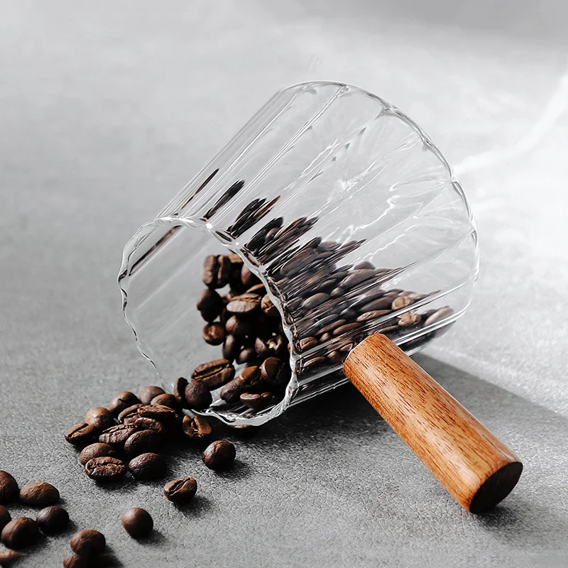180 ml Holzgriff Glas Espresso Messbecher Kaffee Extraktion Tasse mit skala Hohe Temperatur Widerstand Milch Krug Messen Becher