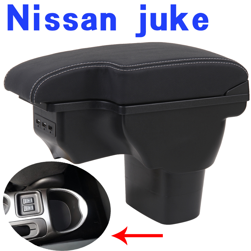 for Nissan juke armrest box universal car center console caja modification accessories double raised with USB No installation