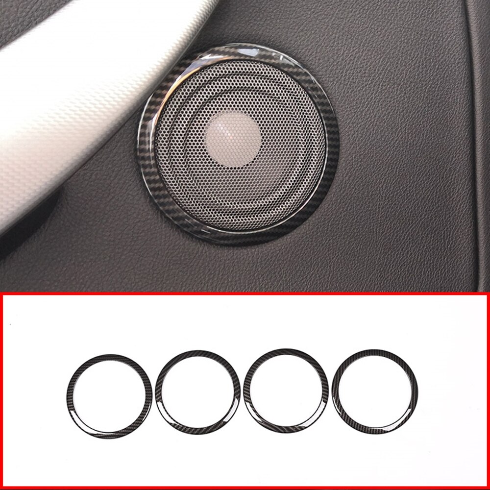Embellecedor de marco para altavoz de puerta de coche, para BMW F30, F34, 3GT, Serie 3, color de fibra de carbono, midrange, tweeter, decoración de altavoces con tapa
