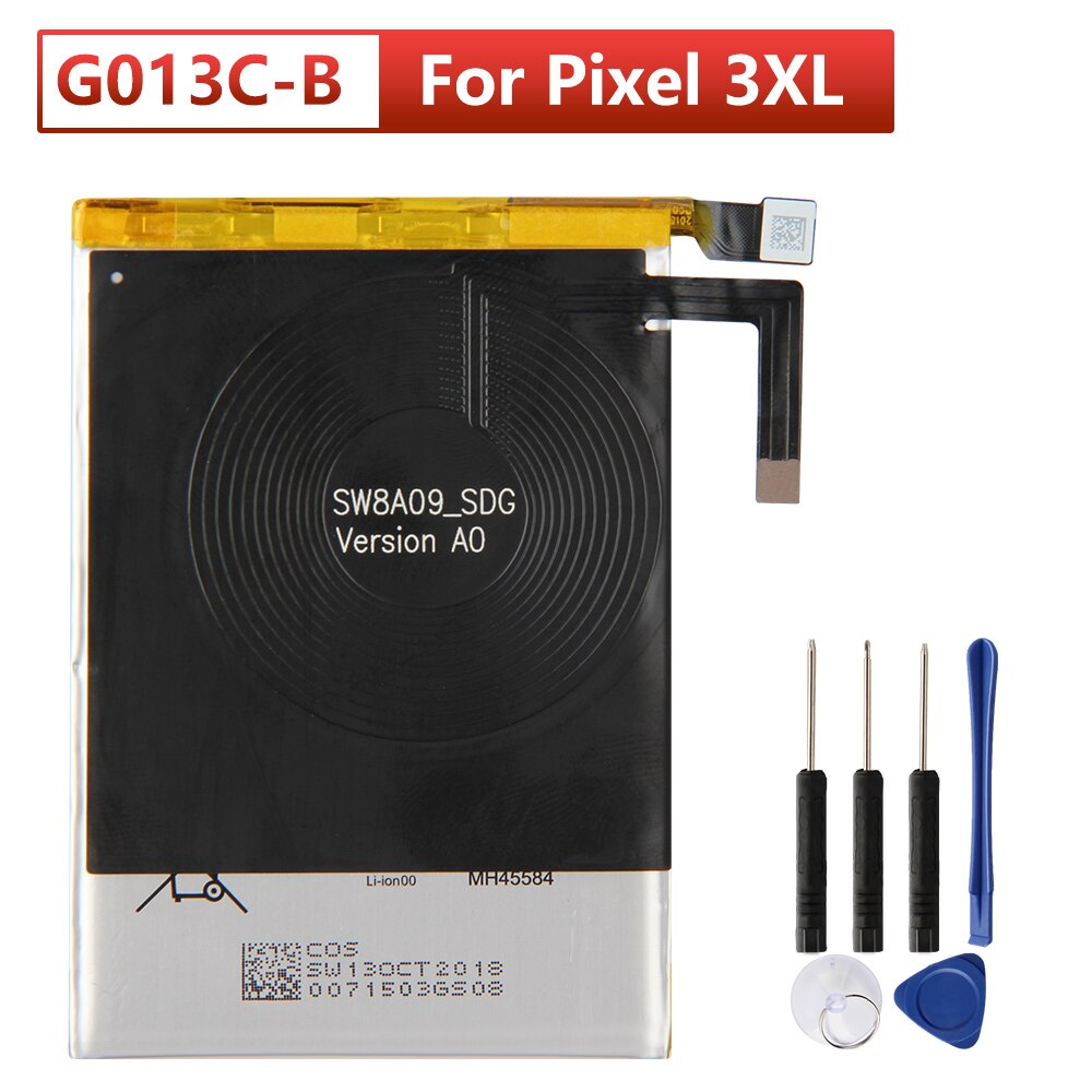 Original Replacement Phone Battery G013C-B G013A-B For Google Pixel 3XL Pixel 3 Pixel3 Phone Batteries With Tools: G013C-B Pixel 3XL