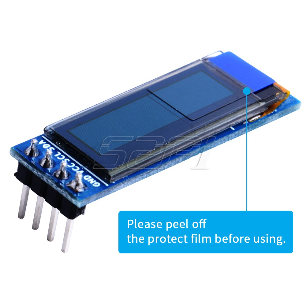 Module d'écran OLED 52Pi 0.91 pouces 128*32 SSD1306 pour Raspberry Pi 4 B / 3 B (+) / 2 B/zéro (W) / Beaglebone noir