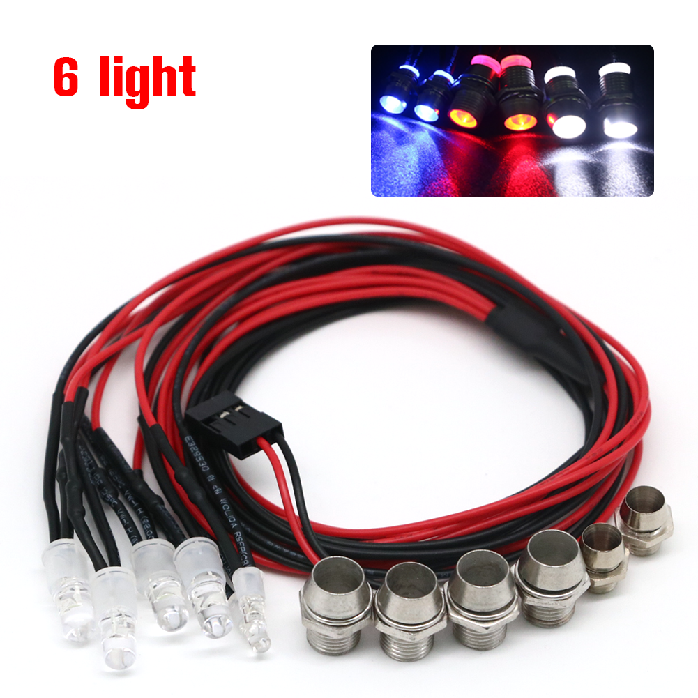 2 / 4 / 6 / 8 lumières 70 cm de longueur RC LED phares de nuit phares 3/5mm lumière LED pour modèle de voiture sur chenilles à dérive pour voiture RC: Rouge
