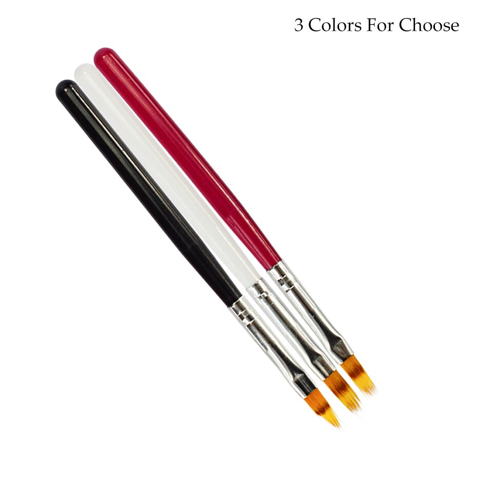 Pincel degradado para uñas, herramienta de manicura con mango de madera, pelo de nailon, negro y blanco, 1 ud., NL285
