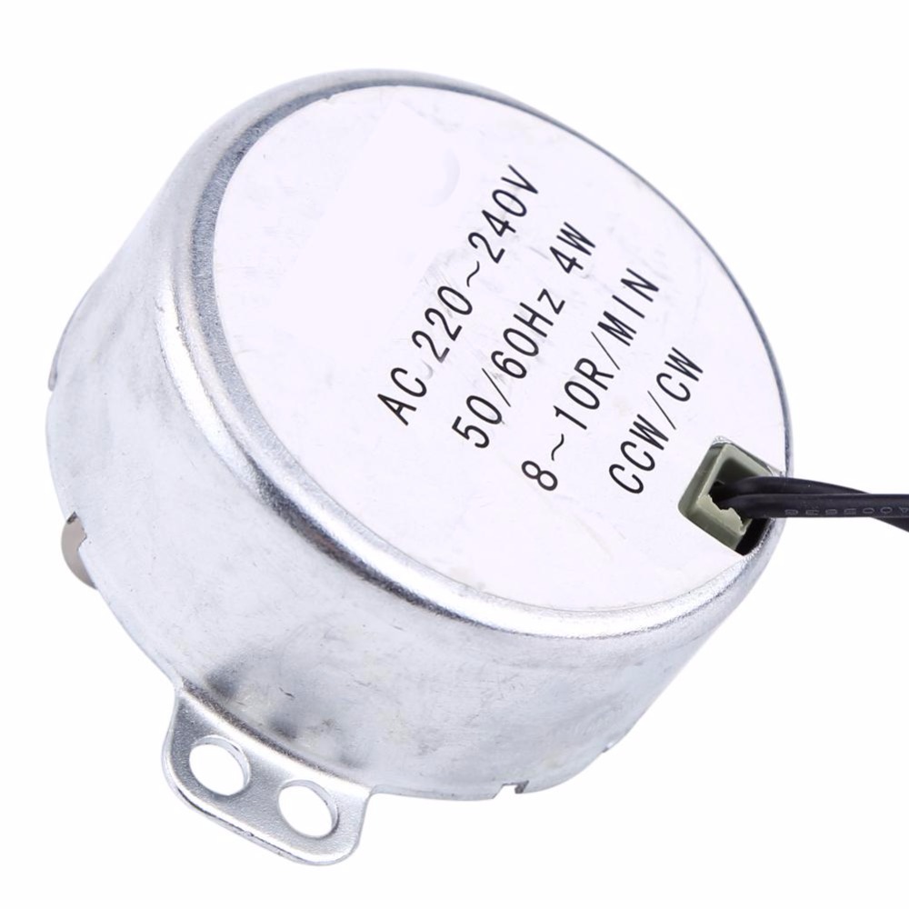 WALFRONT 220-240 V AC Synchrone Motor Reductiedrijfwerk AC Motor Draagbare Elektrische Rotary Motor voor Magnetron Lampen Display plank