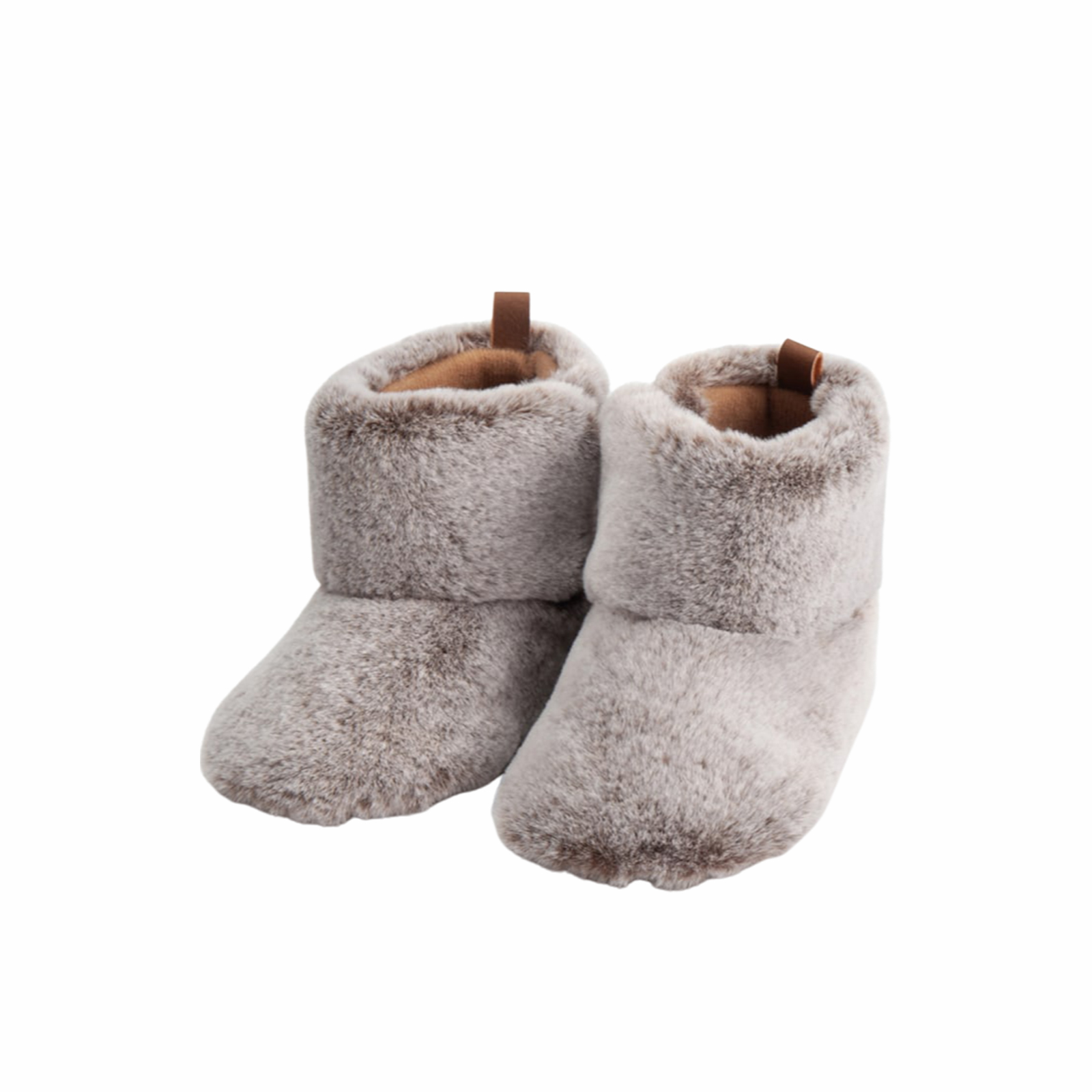 Winter Baby Laarzen Voor Meisjes Jongens Fuzzy Babyschoenen Effen Kleur Anti-Slip Zool Dikke Warme Schoenen Midden buis Snowboots: GRAY / 0-6 months