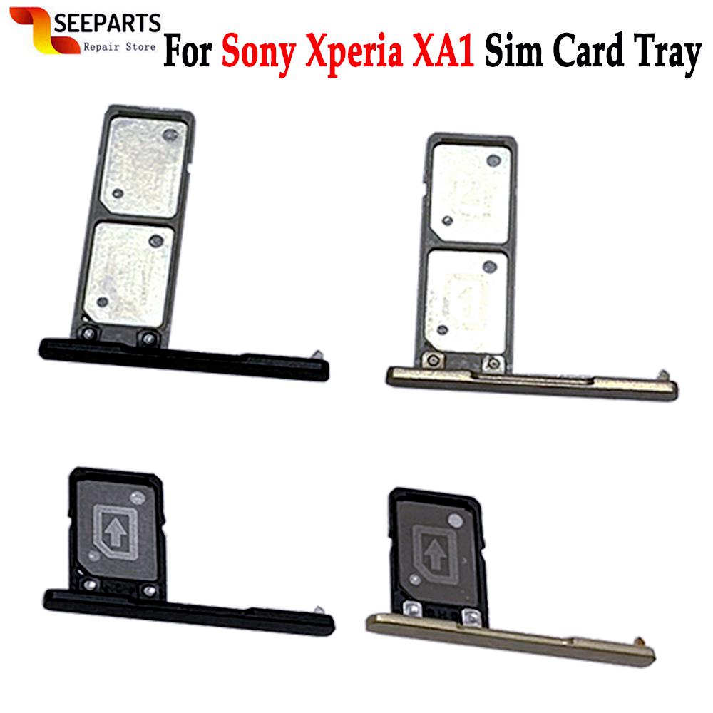 Support de plateau de carte Sim pour Sony Xperia XA1, support de fente de plateau de carte adaptateur, pièces de réparation G3116, G3121, G3112, G3123