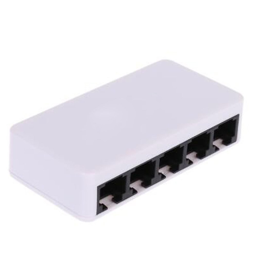 5 puertos Fast Ethernet RJ45 10/100Mbps conmutador de red Switcher Hub ordenador portátil de escritorio, portátil Travel Lan Hub power by Micro USB
