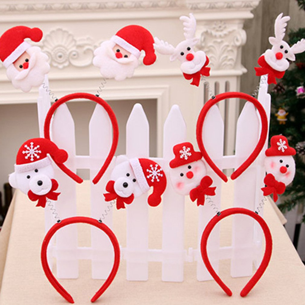 1pcs Christmas Headband Hair Accessories Deer Ears For Kids Adult Christmas Party Deals Santa Xmas Hair Band Clasp Headwear