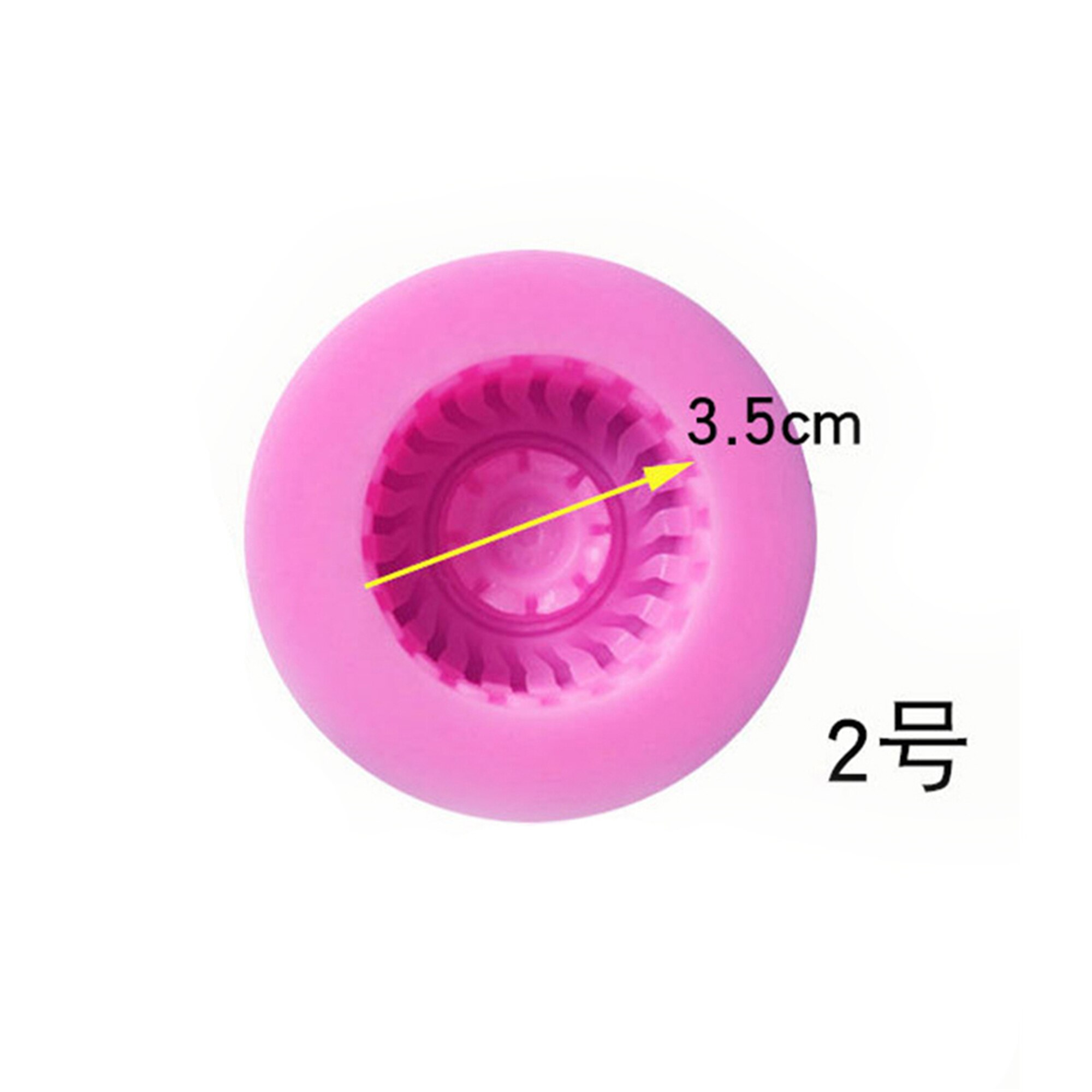 4 Pcs Car Tires Shaped Silicone Fondant Cake Decorating Mold Chocolate Molds Baking Tools Kitchen Accessories: Pink 2