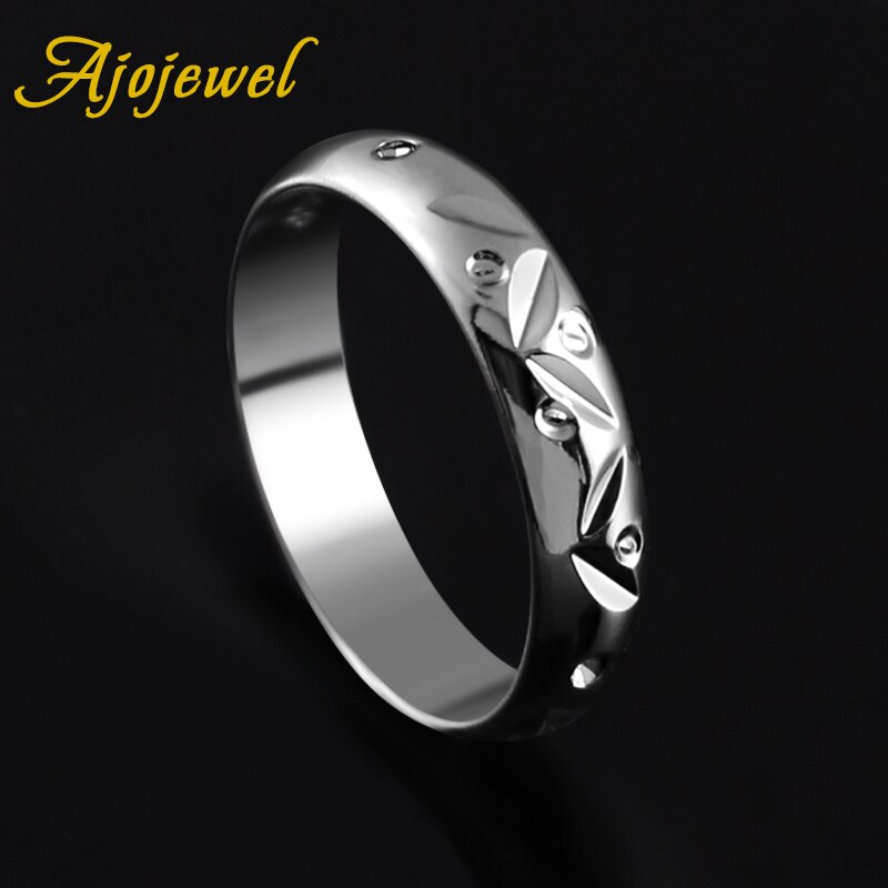 Ajojewel #8 Engagement Wedding Rings for Women Classical Bijoux Jewelry