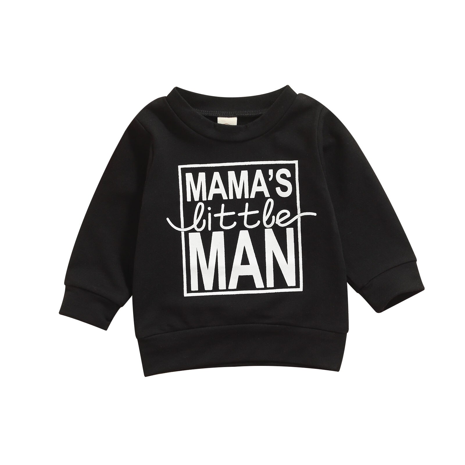 0-3Y Baby Boys Casual Sweatshirt Hoodies Autumn Baby Clothes Letter Printed Long Sleeve Pullover Sweatshirts Toddler Tops: black / 3T