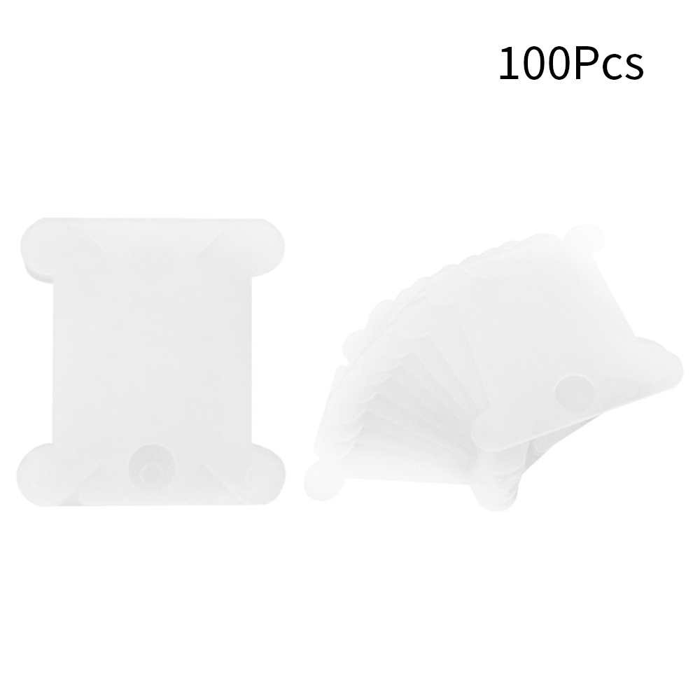 100/120 stücke Kreuz Stich Lagerung Halfter Kunststoff Nähgarn Wicklung Platte Bord Karte Stickerei Zahnseide Handwerk Spulen Organizer: B 100Stck