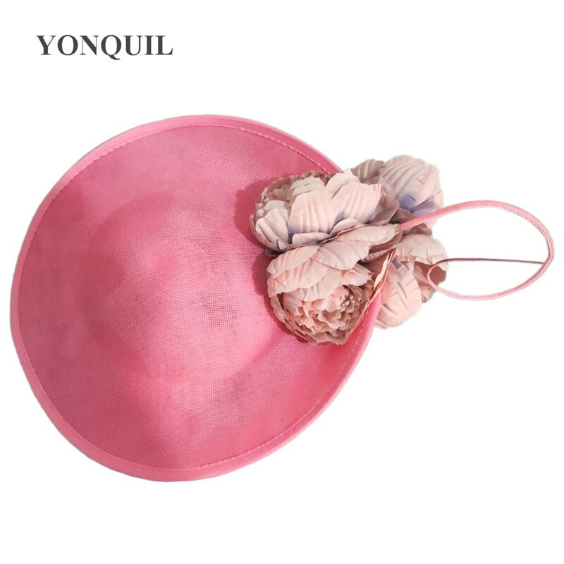 Grands chapeaux élégants fascinants pour femmes, chapeaux décoratifs pour fête de mariage, photographie, accessoires pour cheveux: Rose