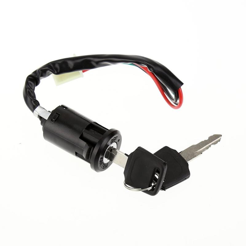 Key Ignition Switch 2pcs key 4 wire Ignition lock for dirt bike ATV motorcycle Use for Yamaha Suzuki kawasaki Scooter