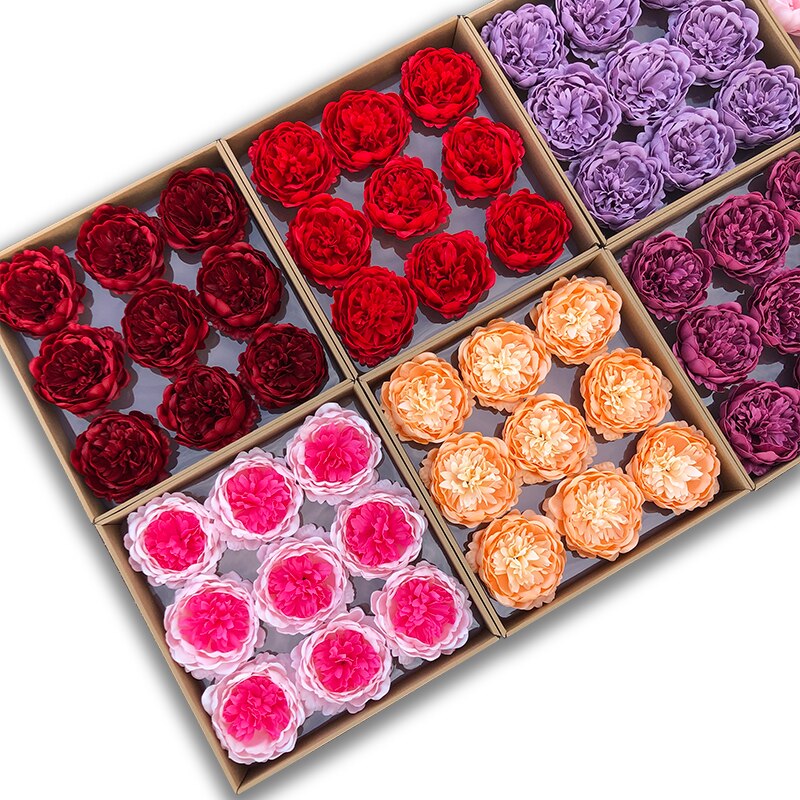 8cm pas cher nouvelle grande pivoine têtes beauté Rose mariage Bouquet décor à la maison savon à la main fleurs Art