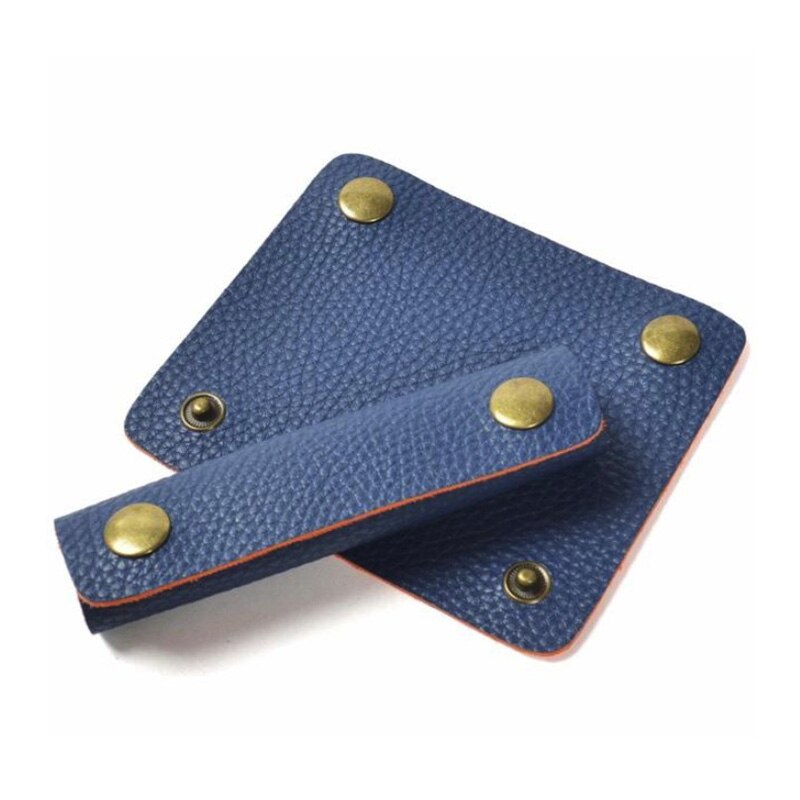 Poignée de bagage en cuir, valise enveloppante, poignée de protection, sangle d&#39;épaule pour poussette: Bleu profond