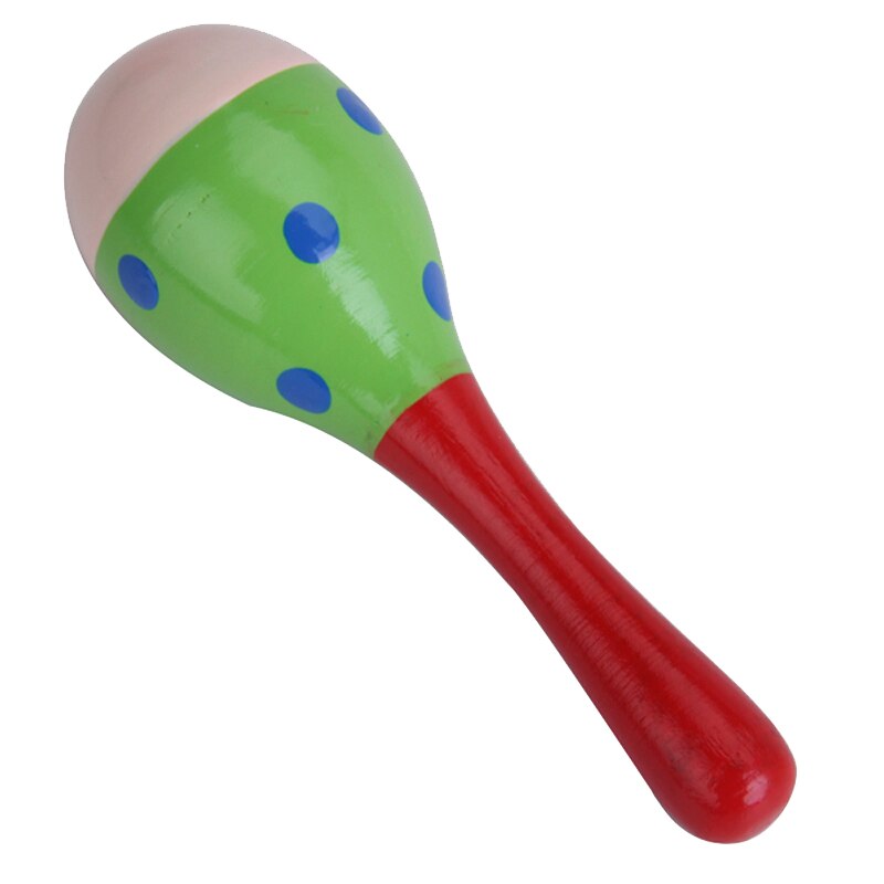 Wooden Maracas Oval Percussion Musical Instrument Educational Toy for
