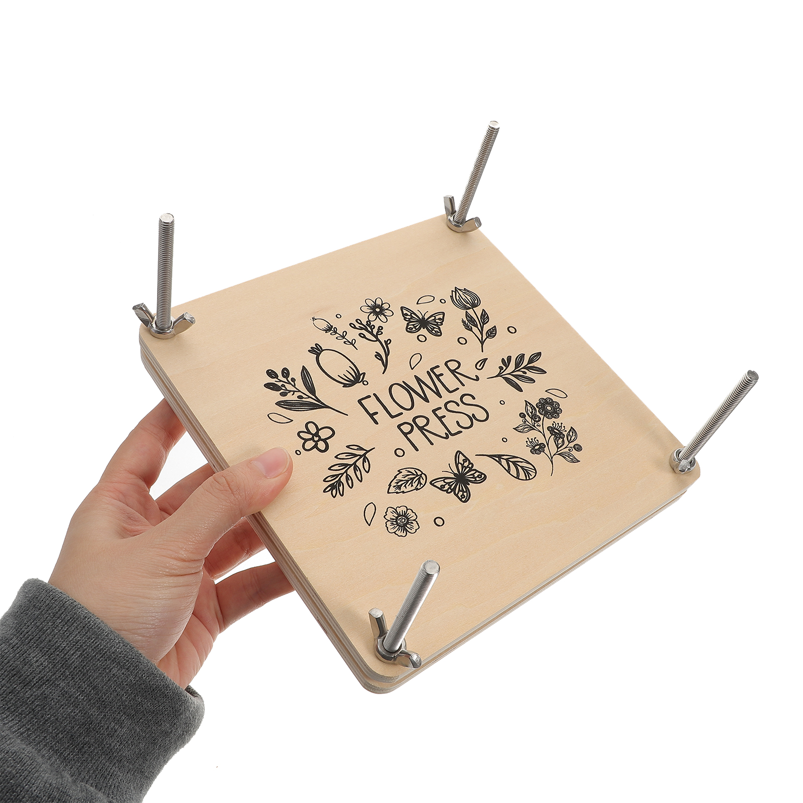 Press Flower Embossing Tool Plant Specimen Tools Kit Perlite for Plants Dried Flowers DIY Wood