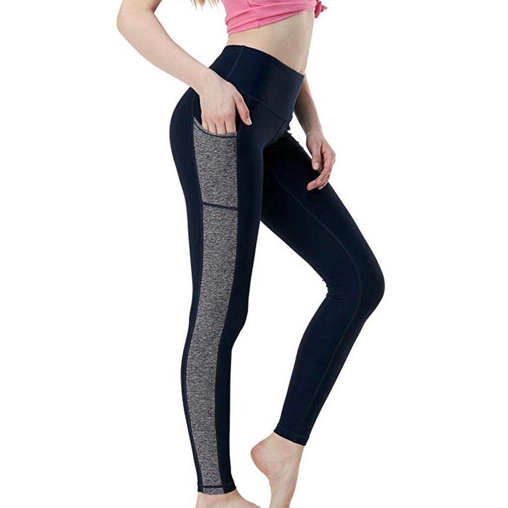 Pantalon élastique doux et moulant pour femmes, séchage rapide, poches solides, vêtements de Fitness, d'athlétisme, de Yoga, Leggings cousus