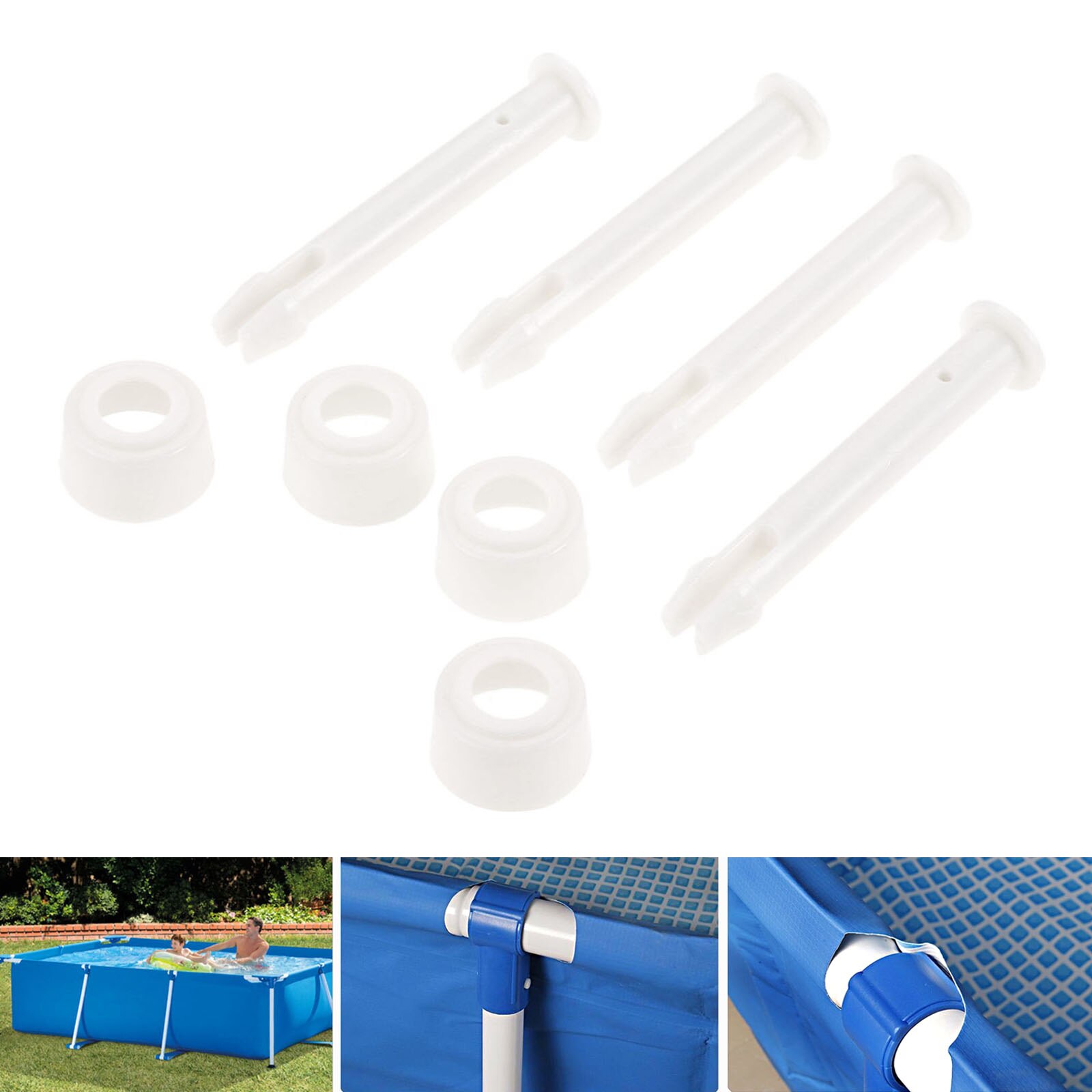 12pcs/set swimming pool accessories Bracket Swimming pool Pin cap set for intex pool metal frame pool 5.5/6cm