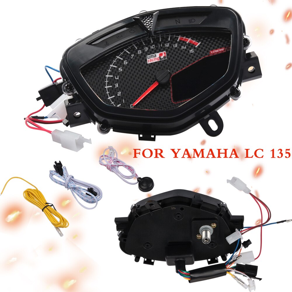 Motorfiets Snelheidsmeter Motor Lcd Digitale Snelheidsmeter Met Dual Range Zeven Kleur Screen Voor Yamaha LC135 Water Temperatuur