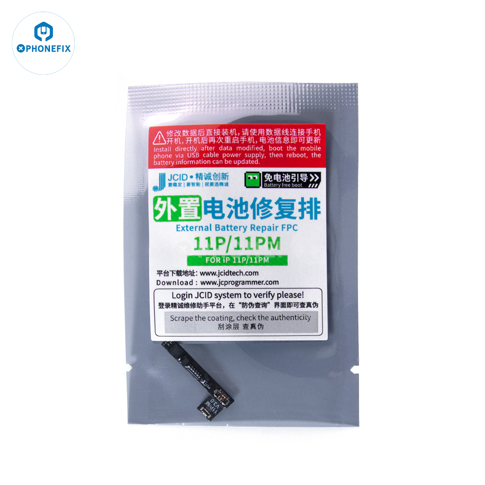 JCID JC reparación de batería Original Flex para iPhone 11 12 13 14 15 16PM quitar advertencia batería etiqueta externa reparación de repuesto flexible