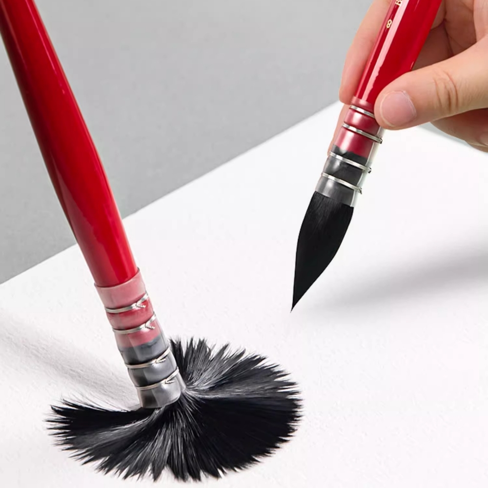Borrence Artist Hand-Painting Drawing Brushes Watercolor Brush Pen for Oil Acrylic Gouache Water Color Art Supplies