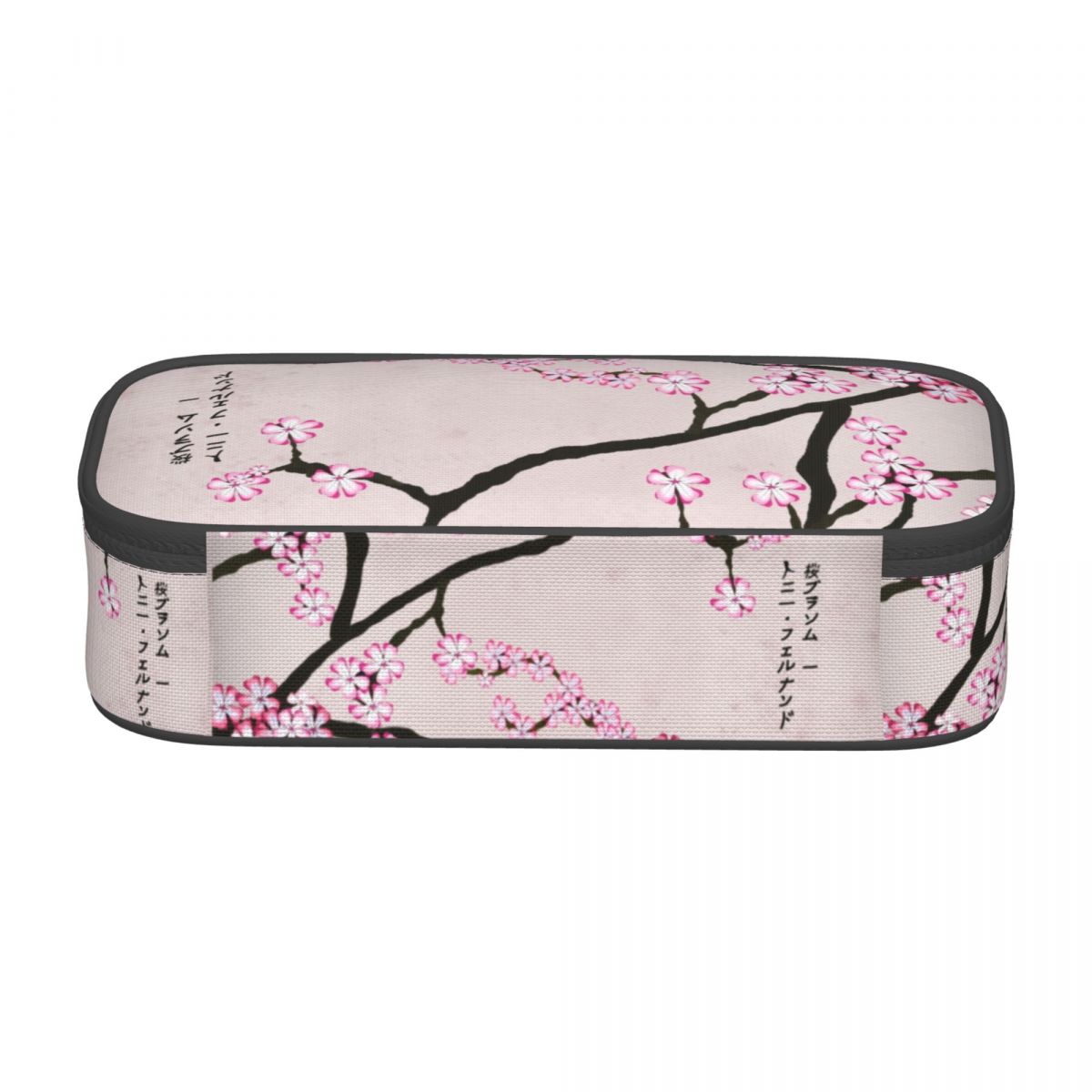 Custom Kawaii Pink Floral Cherry Blossom Pencil Case for Girls Boys Large Capacity Japanese Sakura Flower Pencil Box Stationery