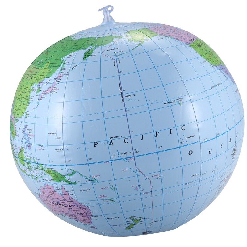 2X Inflatable Toy Globe Tellurion Training Geography Map Balloon Water Ball 40 Cm