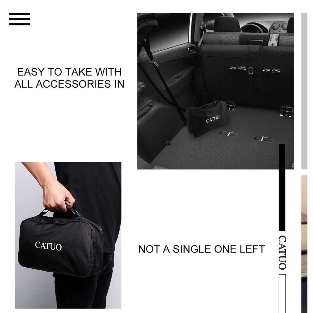 Portable Double Cylinder Air Compressor Tire Inflator High Power 12V DC Pump to 100 Psi With LED Light Thermal