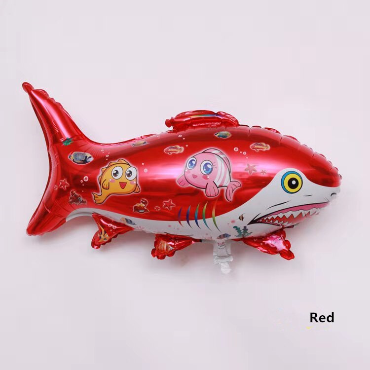 Cartoon Aluminium Ballon Baby Verjaardagsfeestje Sea Animal Shark Ballon Decoratie