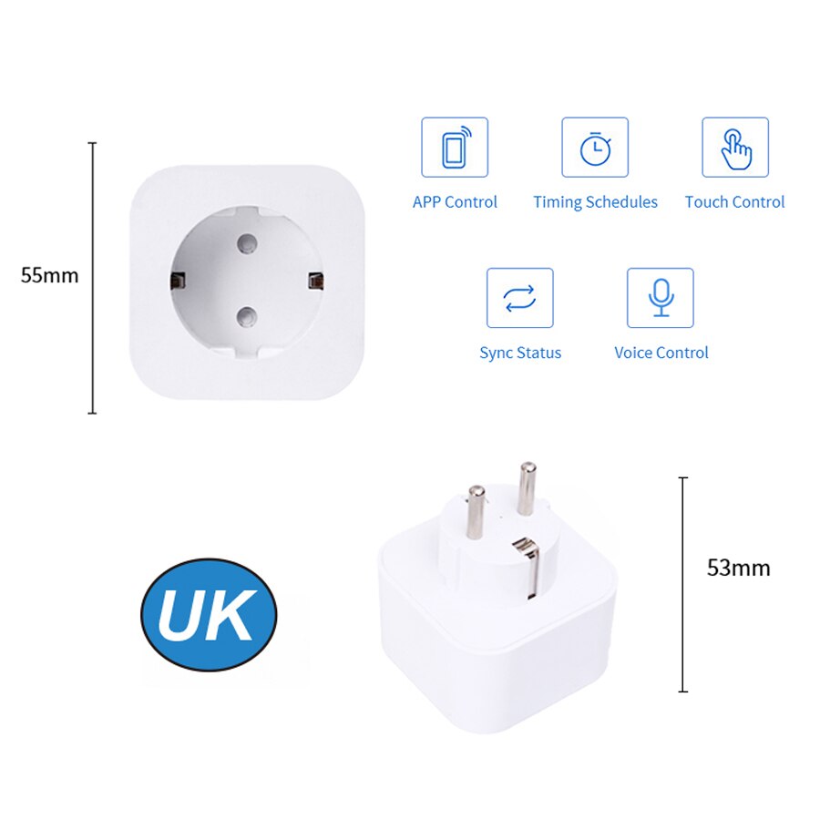 Min Eu Tuya Wifi Mini Smart Socket Elektrische Plug 10A Power Monitor App Afstandsbediening Smart Leven Werkt Met Alexa google Thuis