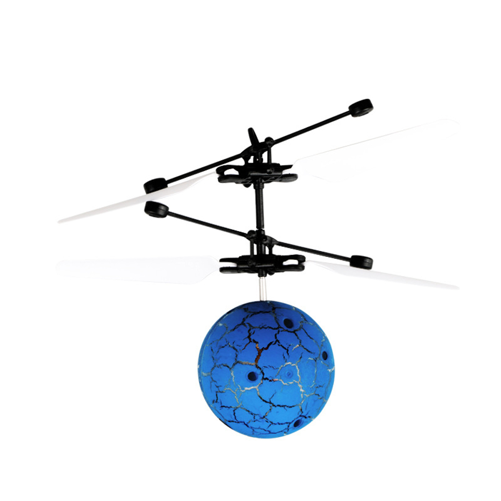 Sensor de detección de aviones, colorida bola voladora brillante, iluminación LED integrada para niños adolescentes, juguetes eléctricos para niños,: Crack ball blue