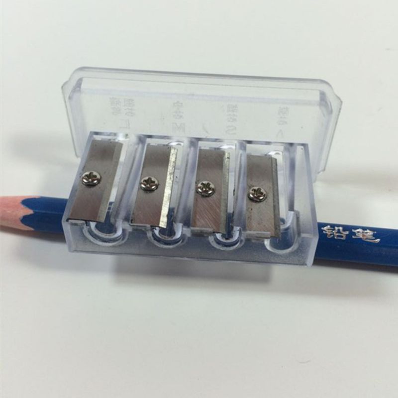 Multifunctional 4 Holes Charcoal Pencil Sharpener Long Core Lead Drawing Art Manual Sketching Drawing Supplies
