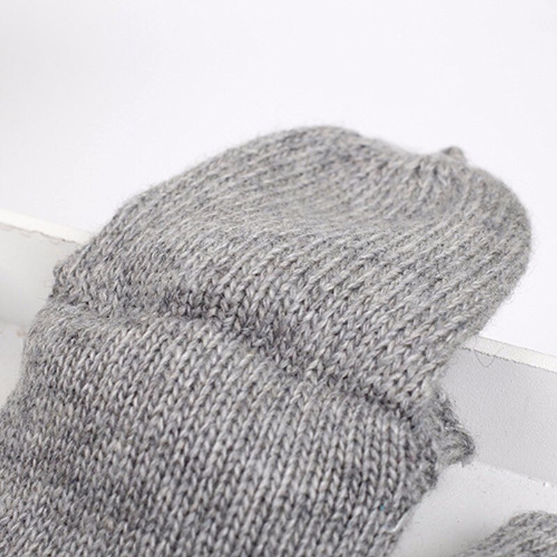 Kvinnor ull solid vinter mjuka fingerlösa handskar vantar stickade handske handvärmare