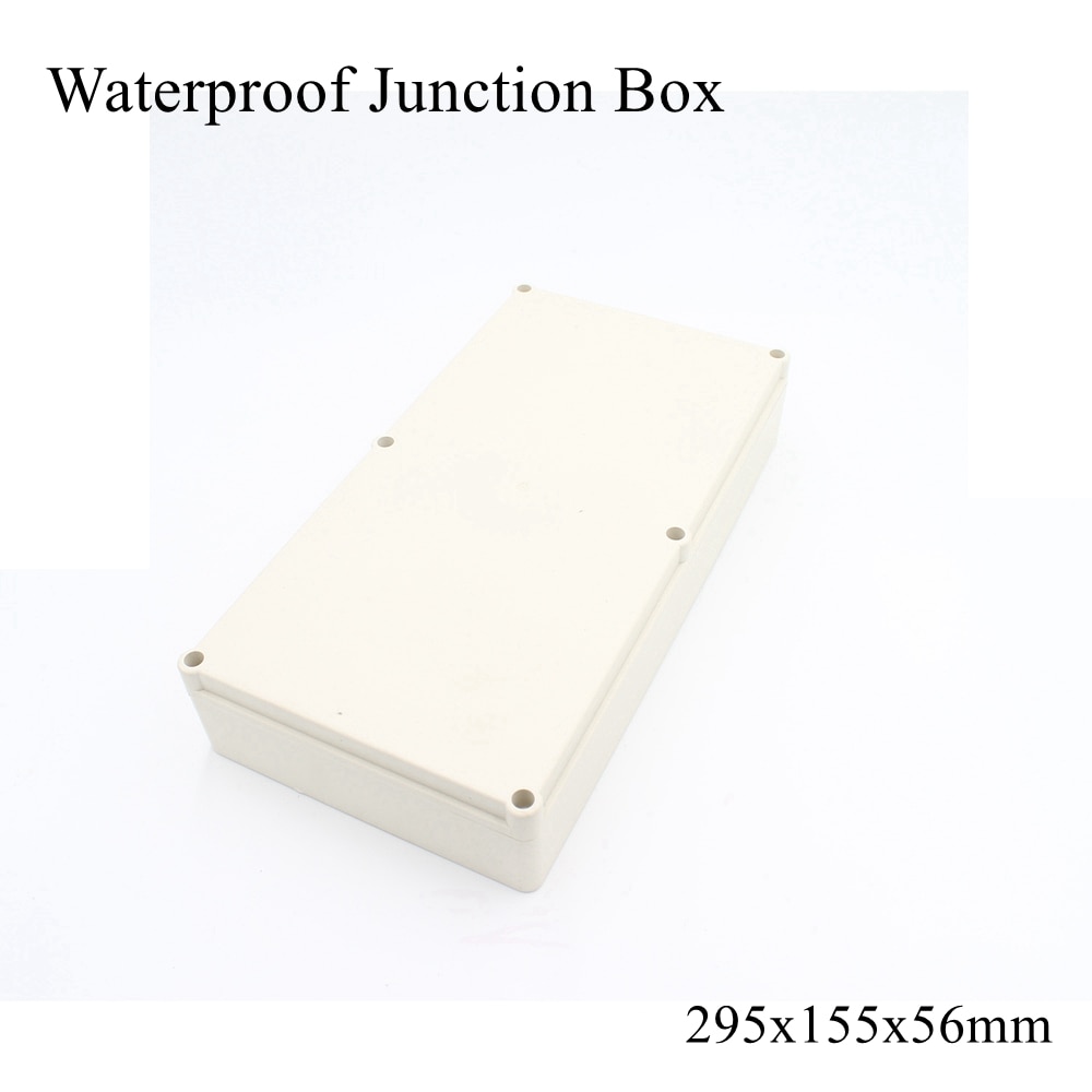 295x155x56mm Waterproof Plastic Enclosure Box Outdoor Cable Connection Junction Electrical Project Case ABS IP65 295*155*56mm