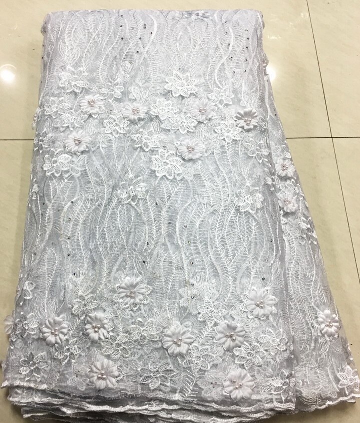 African Laces Fabrics Embroidered Nigerian Guipure French Cord Lace Fabric High Rose African French Net Lace Fabric