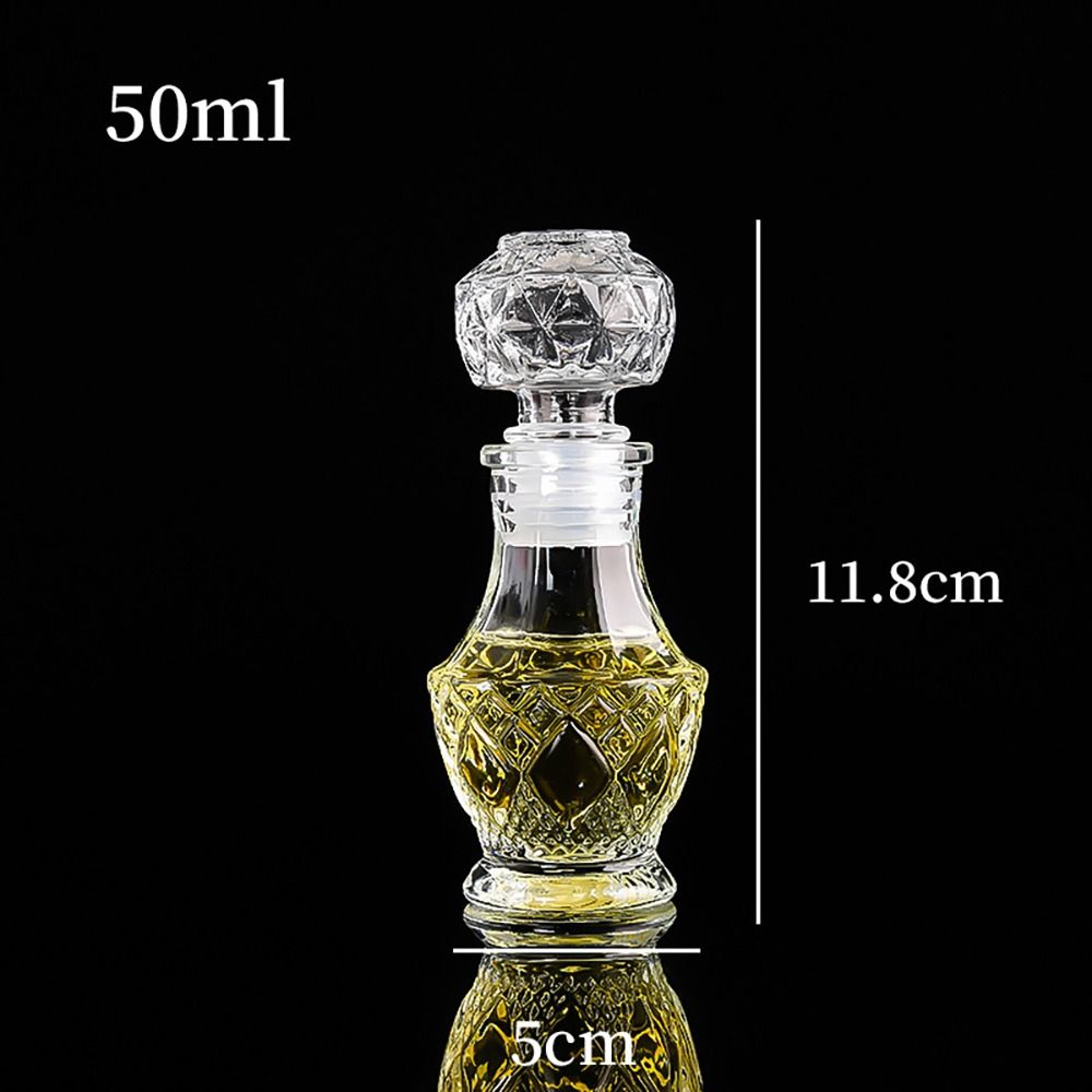 Glas Weinflasche Mini Whiskey Dekan ter Glasflasche mit Schraub verschluss Parfüm Glasbehälter handgemachte DIY flaschen