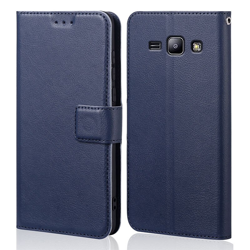 Coque de téléphone portable en cuir PU, étui magnétique rétro pour Samsung Galaxy Grand 2 Duos G7102 G7105 G7106 G7108 G7109 G7100 G71S SM-G7102: Navy