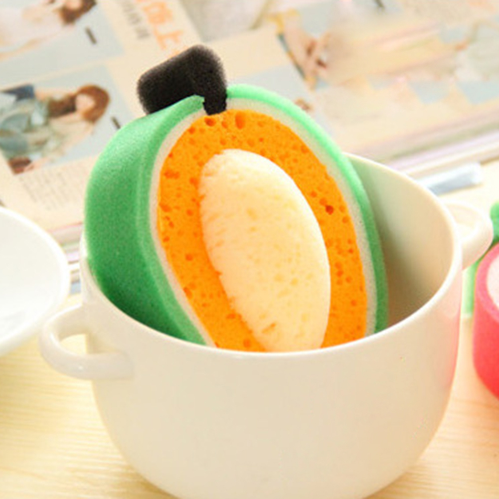Fruit Shape Strong Water Absorbent Sponge Cleaning Pan Dish Cloth Washing Towel