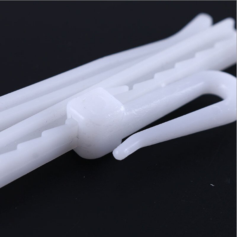 Qgvlish plast vit justerbar höjd 7cm 8.5cm gardinkrok hängande lyftkrokar ring gardintillbehör monterade veckad ren