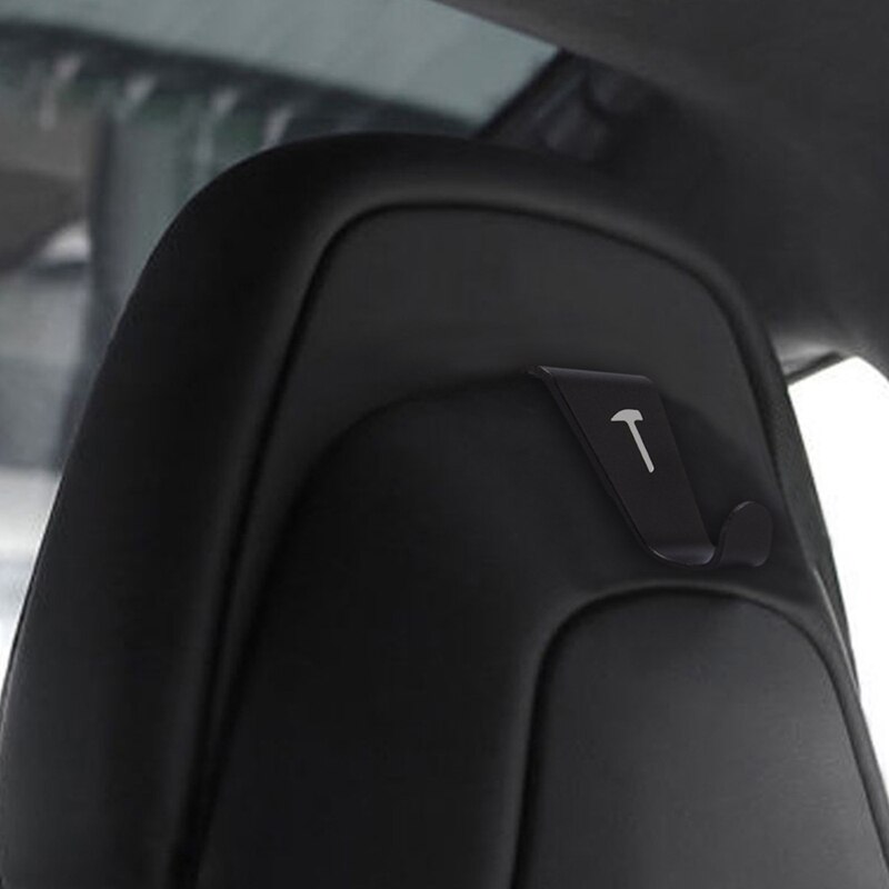 AL21 -2 X Auto Hoofdsteun Haak Hanger Holder Fit Voor Tesla Model 3/S/X