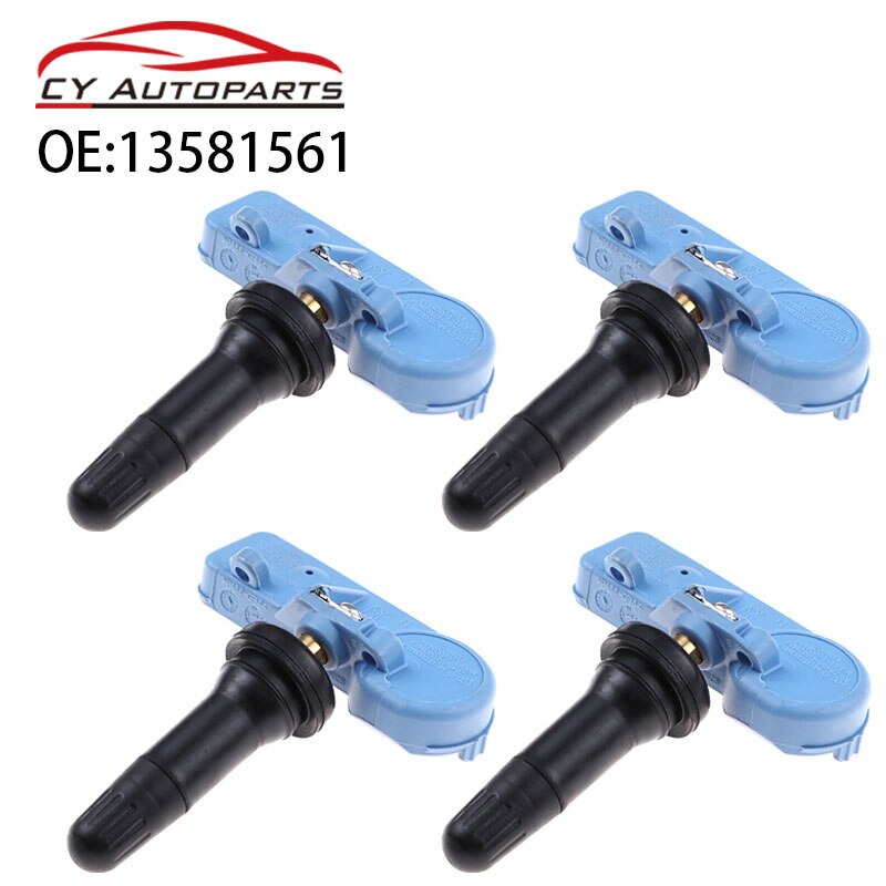 4 st däcktryckssensor för opel corsa e adam vauxhall chevrolet 433 mhz tpms sensor 13581561